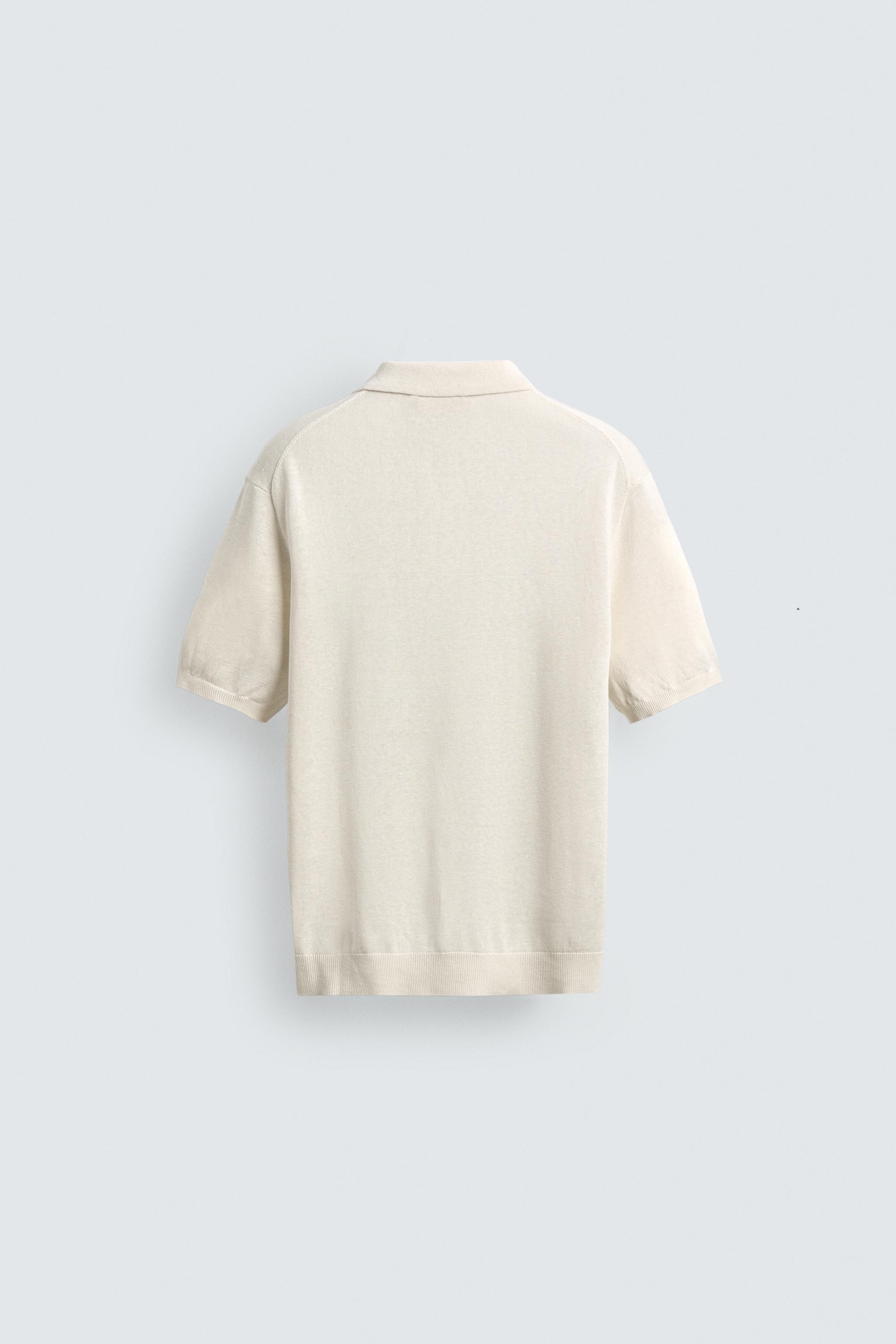 POLO EN MAILLE SOIE ET LIN